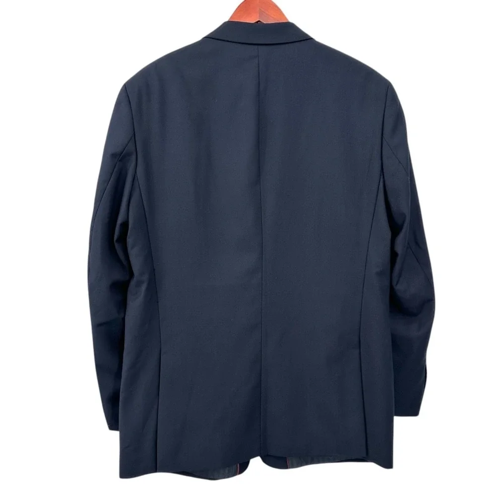 Demantie‎ 2-Button Suit Jacket Men's 40R Navy Blue Single Breasted Blazer NWT